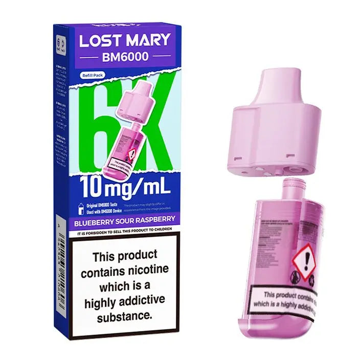 Lost Mary BM6000 Replacement Prefilled Pods — 10mg Lost Mary