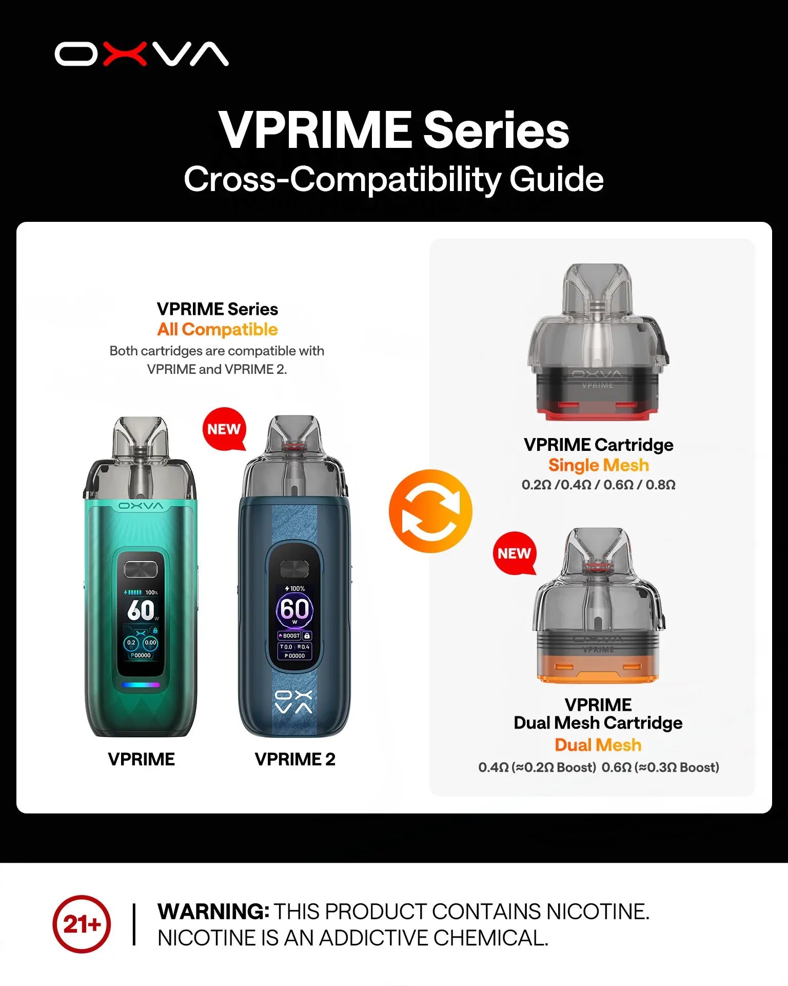 OXVA VPrime 2 Pod Vape Kit - 3400mAh | 60W