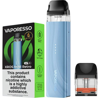 Vaporesso XROS Mini Retro Baby Blue refillable XROS pod kit