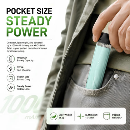 Vaporesso XROS Mini Retro pocket size 1000mAh battery feature image