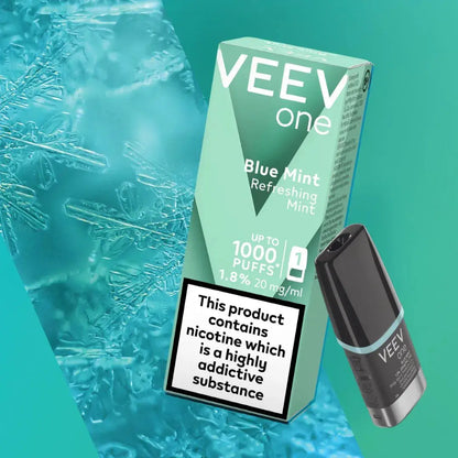 VEEV One Blue Mint 1 pod pack, 20mg mint prefilled pod for VEEV ONE device