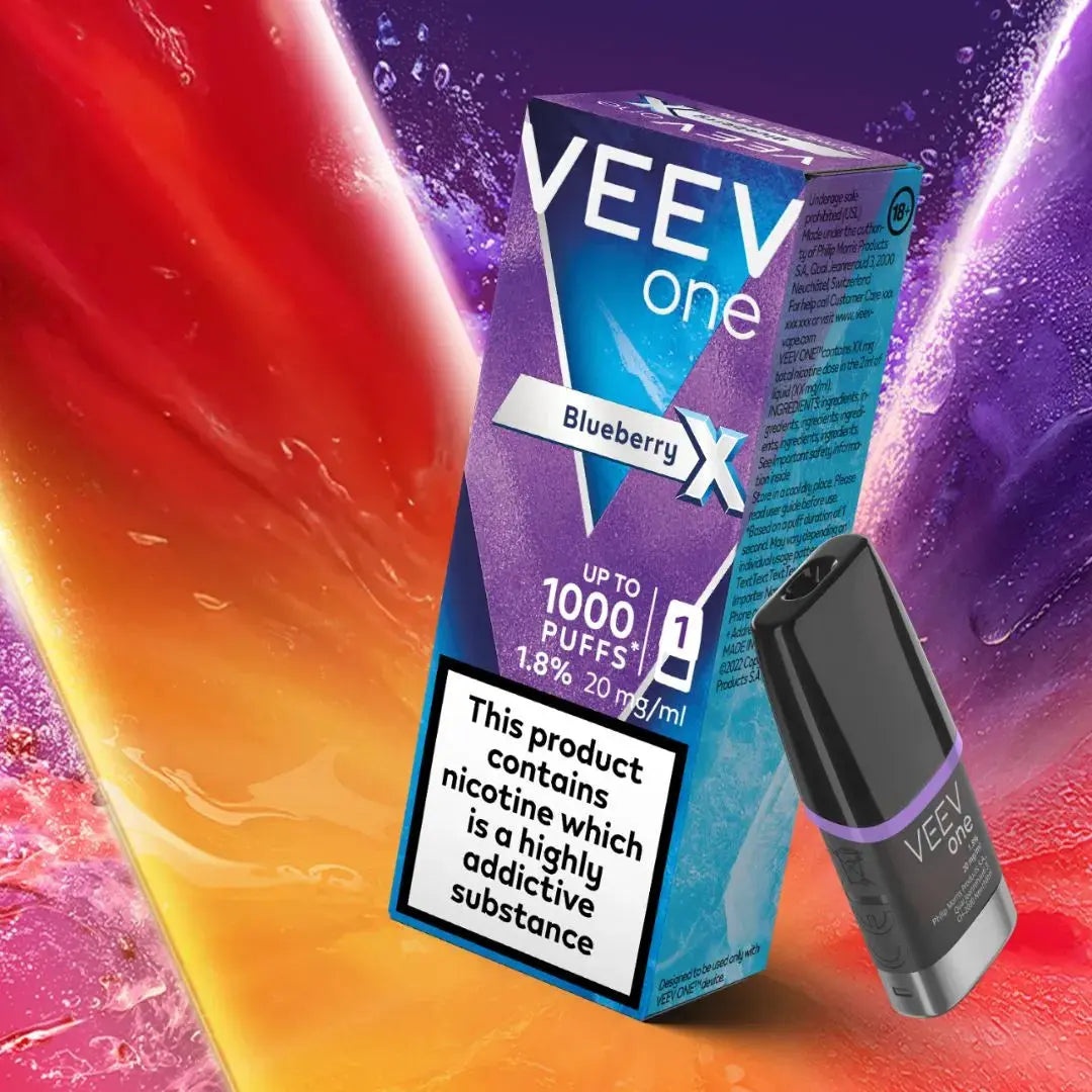 VEEV One Blueberry X Indiblue 1 pod pack, 1.8% 20mg/ml prefilled pod