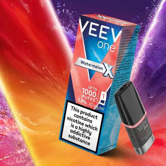 VEEV One Watermelon X Coral Wave 1 pod pack, 20mg prefilled replacement pod