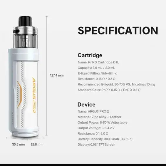 VOOPOO Argus Pro 2 80W Pod Vape Kit | PnP-X Platform VOOPOO