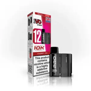 IVG Pro 12 Refill Pods – 2ml + 10ml | Up to 10,000 Puffs | 20mg Nic Salt - Cherry Ice image