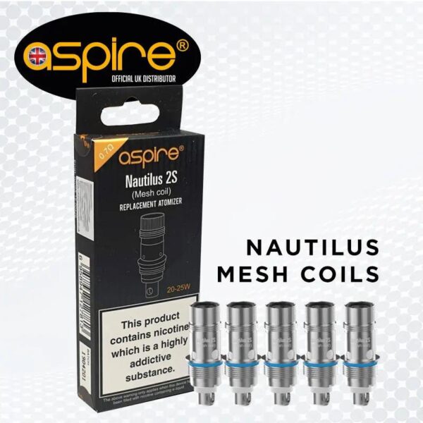 Aspire Nautilus 2S Coils | 0.4 | 0.7 Mesh | 5pcs/pack image 0 Aspire Nautilus 2S Coils | 0.4 | 0.7 Mesh | 5pcs/pack image 0