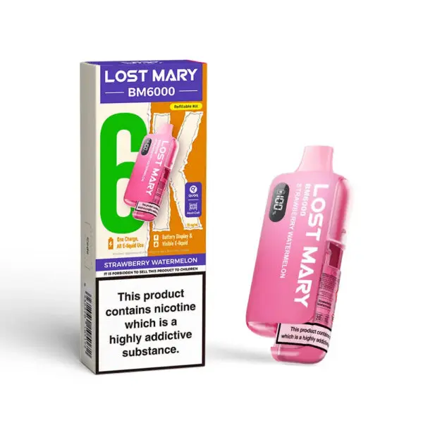 Lost Mary BM6000 Pod Kit – Rechargeable Refillable Vape | 6000 Puffs | 20mg Lost Mary