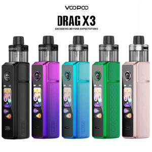 Voopoo Drag X3 Kit – 80W Pod Vape | Dual 18650/21700 Battery | PnP X Coils