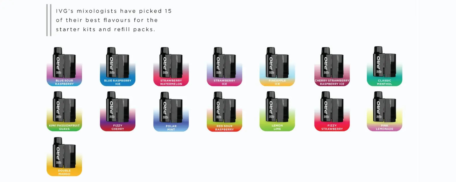 IVG Pro 10K Pod Vape Kit flavours